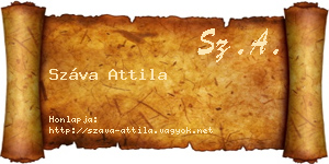 Száva Attila névjegykártya